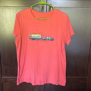 Life is Good camper shirt. EUC, orange, size large.